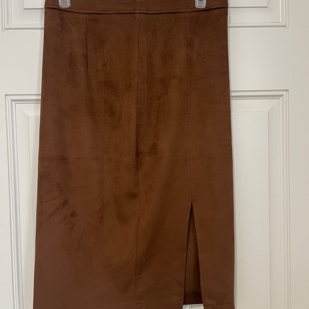 Tahari Rich Brown Pencil Skirt